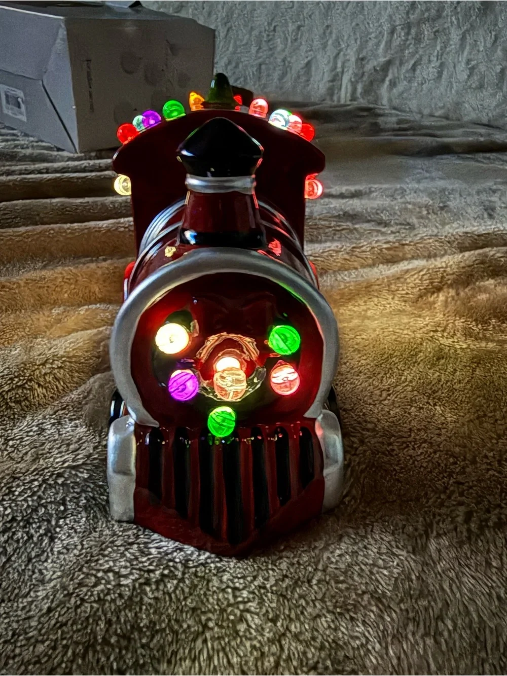 Christmas Is Forever Mini Farmhouse Christmas Light up Ceramic Train